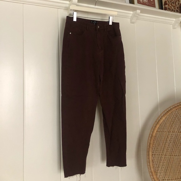 ▪️sold▪️missguided mom jeans brown high waisted - Picture 5 of 8